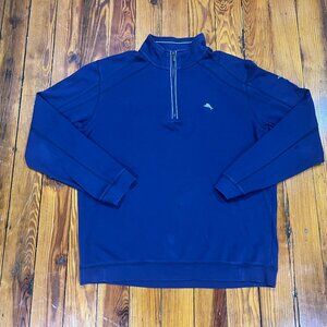 Tommy Bahama x Dallas Cowboys 1/4 Zip Pima Cotton Long Sleeve Navy Men's Lg